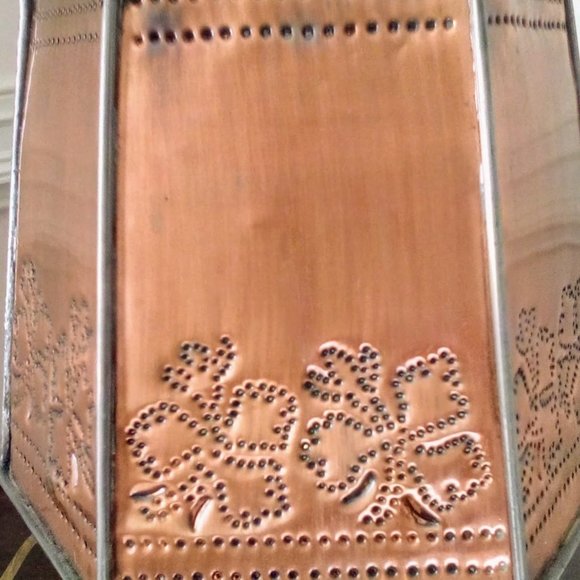 Handmade Folk Art Antique Lamp - Picture 2 of 7